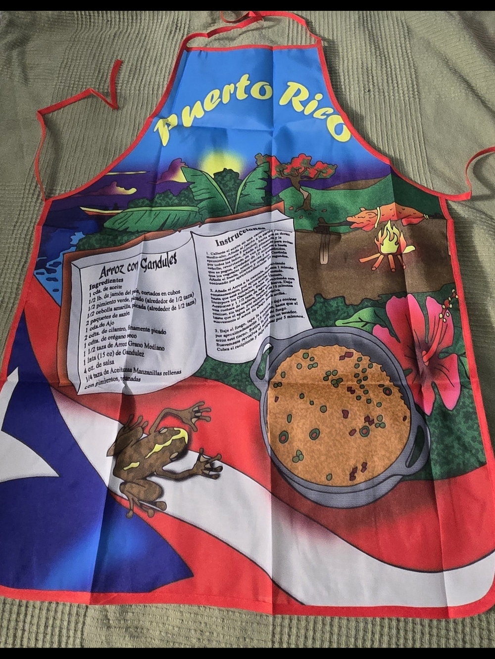 Puerto Rico Souvenir Colorful Kitchen Apron - Picture 3 of 10
